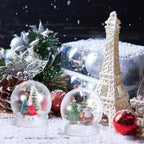 10PCS Plastic Snow Globe Water Globe 2.36 Inch DIY Clear Snow Globe with Screw Off Globe Kit for Christmas DIY Crafts Home Decoration