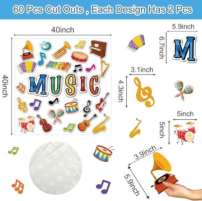 Music Cutouts Music Notes Bulletin Board Decorations Party Themed Birthday Party Supplies
