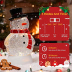 Christmas Snow Globe Snowman Lighted Musical Glitter Globe Battery Operated or USB Powered with Timer Water Glittering Snowing Globe for Christmas Party Home Table Decorations Gifts (Snowman)