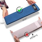 Hatha Yoga Large Resistance Band,14.5" x3.15",Fabric Exercise Loop Bands with Instruction Guide and Carry Bag, Set of 3.