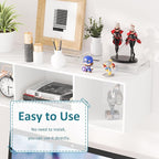Acrylic Shelf Riser 10x3.9x1 pack of 2, Countertop Acrylic Display Storage Organizer for Shoes, Glasses, Plants, Home Decors, Perfume, Books, Dolls, 10x3.9x1 Inch