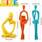 AceOrbit 3 Pcs Mid Century Modern Decor Thinker Statues Bookshelf Decor Thinker Sculptures Abstract Art Ornament Modern Aesthetic Figurine for Home Bedroom Office Shelf Table Desk Bookshelf Decoration