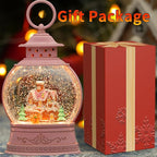 Christmas Snow Globes, Gingerbread House Musical Snow Globe Light up Swirling Glitter Snow Globe Pink Lantern with Timer, USB & Battery Operated Candy Cottage and Gingerbread Man Christmas Home Decor