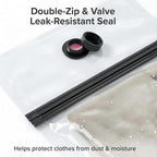 Vacuum Seal Bags for Clothing: 9 Pack Small Travel Vacuum Bags for Luggage with Rechargeable Electric Pump - Space Saver for Carry-On Packing