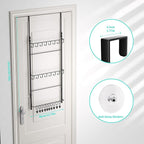 HapiRm Over Door Hat Rack - 3 Tier Wall Mounted Hat Organizer with 16 Hooks and 10 Movable Clips, Baseball Cap Organizer Storage Holds up to 26 Caps for Door, Bedroom, Closet USPTO Patent Pending