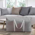 100L Extra Large Storage Bags, Big Moving Bags with Strong Zippers & Carrying Handles, Packing Bags for Moving, Storage, Travel and Camping, Storage Totes For Space Saving (Grey, 4 Pack)