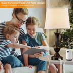 Luvkczc Touch Table Lamps Set of 2, 22" Tall Bedside Lamps with USB C+A Ports,Dimmable Nightstand Lamps, Table lamp for Bedrooms, Living Room, Office, Black Lamp with White Lampshade, Bulbs Included