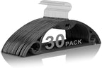 Plastic Hangers - Black Clothes Hanger No Shoulder Bumps & 360°Swivel Hook, Thin, Space Saving for Closet, Non Slip, Fit for Suits Pants Heavy Duty Adult Coat - 30 Pack
