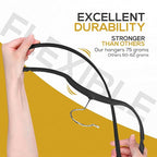 Premium Velvet Hangers 30 Pack Ultra Thin Non Slip Adult Felt Space Saving Suit Hanger for Closet Heavy Duty Coat Pants Jackets Dress Hangers 360° Swivel Hook Hold Upto 10 lbs Black