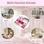 Drawer Organizer Clothes 12 Pack Clothes Organizer Dresser Drawer Organizers for Socks Underwears Bras Foldable Closet Organizers and Storage Fabric Storage Dividers for Nursery Bedroom, Pink