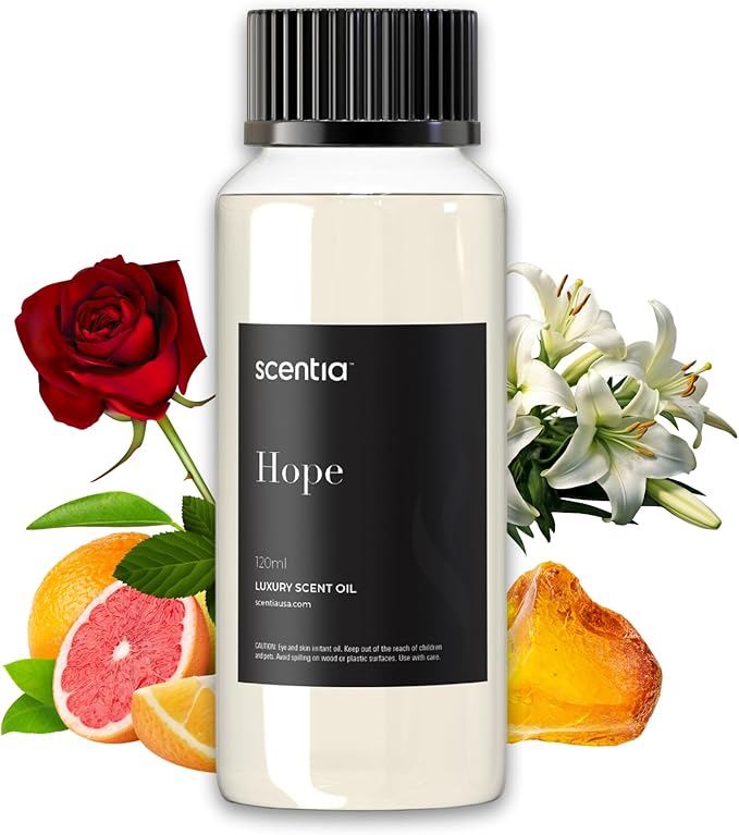 Floral Inspired Diffuser Oil Refill - Scentia Hope Dupe Fragrance Oil Blend, Home Luxury Scents, Essential Oil Sets, Humidifiers & Candle Making | 120 ml, 4.06FlOz, Thanksgiving Gift