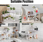 Countertop Organizer Organization 3 Tier Kitchen Corner Shelves Adjustable Spice Storage Rack for Bathroom Coffee Area Over Sink (Light Purple)