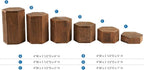 MOOCA Wooden 6 Pcs Hexagon Risers for Display Jewelry and Accessories Display Stand, Brown