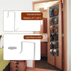 12 Large Pockets Over The Door Hanging Shoe Organizer, LIGHT BROWN COLOR