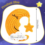 Positive Moon, Emotional Support Crochet Doll, Handmade Knitted Gift, Night Decor Gifts for Women, Long Distance Relationship Gifts for Friend, Couple, Girlfriend, Birthday