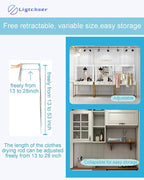 Ligtchser Portable Travel Garment Rack,Folding Clothes Rack for Dance,Travel,Camping, Drying,RV, Indoor,Outdoor. A Collapsible Mini Clothing Rack.