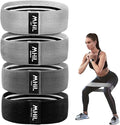 Fabric Resistance Bands for Women & Men – 4 Durable Exercise Bands for Working Out, Non-Slip & Non-Pinching Workout Bands – Multiple Resistance Levels Booty Bands for Legs Butt Glutes Hips Abs & More.