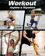 Zacro Resistance Bands, 6 Resistance Levels Pull Up Assistance Bands, Exercise Bands for Men&Women, Heavy Duty Resistance Band Set with Door Anchor, for Working Out, Muscle Training, Physical Therapy