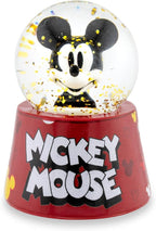 Silver Buffalo Disney Classics Mickey Mouse Icon Toss Logo Boxed 45mm Light Up Snow Globe