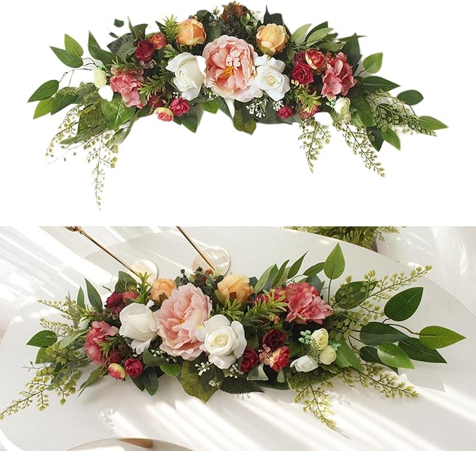Artificial Floral Swag for Wedding Reception Backdrop and Home Use