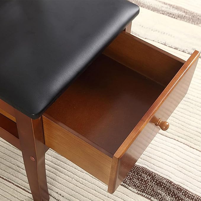 Brown Valet Stand with Office Chair Hanger & Drawer - Men's Accessory Organizer for Clothes, Watches, Keys & More