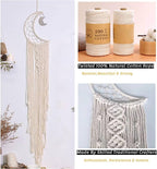 Dream Catchers, Moon Dream Catcher with Lights-Macrame Dreamcatcher Bedroom Wall Decor,Dream Catcher Girls Room Decor Teenager,Moon Gifts Dream Catchers for Boys Mom Women-Catcher Boho Wall Decor