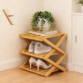 The 9-Tier No-Assembly Bamboo Rack, Folding Bamboo Shoe Rack Organizer with Collapsible Vertical Design, Space-Saving & No-Tool Assembly, for Entryways,Corners,Bedrooms,Balconies (Yellow,3)