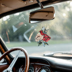 Cardinal Acrylic Suncatcher, Boho Suncatchers for Window Hanging Ornament, Stained Glass Effect Indoor Outdoor Garden Decor for Memorial, Gifts for Mother's Day, Mom, Grandma, Wife, Women