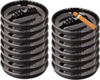 Ash Tray for Cigarettes - Ashtrays for Cigarettes Outdoor Ash Tray-15 Pack 7 Inches Large Size Patio Ashtray, Home Ashtray, Smokeless Tabletop Ashtrays,Trash Can(black)