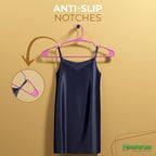 NEATERIZE Clothes Hangers Plastic 100 Pack for Adults - Plastic Hangers, The Perfect Coat Hanger and Space Saving Clothes Hangers for Closet - Pink Hangers