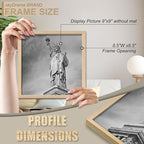 Natural Solid Wood 9x9 Picture Frame, Display 9 x 9 Inch Picture Poster Photo, Vertical & Horizontal Wall Hanging - 2 Pack/Natural/9"x9"