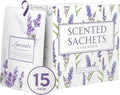 15 Pack Sachets for Drawers and Closets, Scented Sachets for Drawers, Closet Freshener Sachet for Drawers to Refresh Any Space, Sachet Bags, Scented Drawer Fresheners for Dresser, Lavender