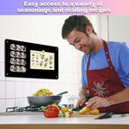 Black Magnetic Board,17.5" x 11.4" Magnet Bulletin Board to Display Magnetic Notes, Poetry, Photos, Suitable for Wall, Refrigerator, Cabinet etc, Come with 4 Pcs Dual Lock Tape and Screws
