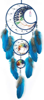 Dream Catchers for Adults,Dream Catchers Boys,Dream Catcher Wall Hangings,Crystal Tree of Life Dream Catcher,Large Moon Design Wall Hanging for Bedroom,Home Decor