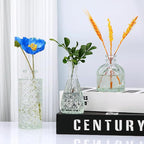 Brajttt Clear Flower Vase Set, Glass Bud Vase in Bulk Set of 8,Artistic and Cultural Flavor Mini Vases for Home Office Decor, Bedroom, Office, Living Room Decorations,Wedding
