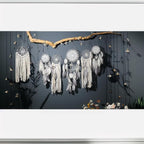Dream Catcher Wall Decor,Large Boho Dream Catcher with Luxurious Feathers & Beads, Handmade Wall Hanging for Bedroom,Living Room, Gift Ready for Girls & Adults (White)