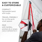 THERABAND CLX Resistance Band with Loops, 5-Foot Non-Latex Exercise Band for Mobility, Rehab, Stretching & Home Workouts, Color-Coded Resistance Levels