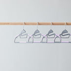Amazon Basics Space Saving Non-Slip Rubber Coated Plastic Hangers with 360 Degree Swivel Hook, Black/Purple, Pack of 50