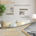Natural Solid Wood 5x7 Picture Frame, Display 5 x 7 Inch Picture Poster Photo, Vertical & Horizontal Wall Hanging - 2 Pack/Natural/5"x7"
