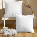 MIULEE Set of 2 Throw Pillow Inserts 18x18 Inches, Non-Woven Decorative Pillow Inserts for Living Room (Pack of 2)