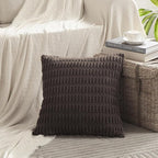 Fancy Homi 4 Packs Decorative Throw Pillow Covers for Living Room Couch Bed, Modern Farmhouse Boho Home Décor Accent Cushion Case, 20" x 20", Dark Brown