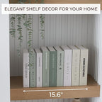 Beautiful Decorative Books - Set of 9 Boxes Enhance Your Coffee Table, Bookshelf or Mantel Shelf Decor - Aesthetic Fake/Faux Books for Modern Home Decoration, Photo Storage and as a Keepsake Box