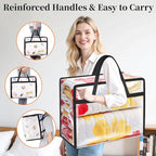 Clear Clothes Storage Bags, 8 Pack Closet Organizers and Under Bed Storage Containers, Foldable Moving Bags with Zippers for Comforter, Blanket, Bedding, Duvet, PVC Packing Bags 90L
