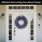 3 Pcs 15 Inch Wreath Hanger for Front Door Star Pattern Garland Hanger Over The Door Metal Door Wreath Decoration Hanger Hook for Various Festive Wreaths Hanging Towels Coats Etc (Silver)