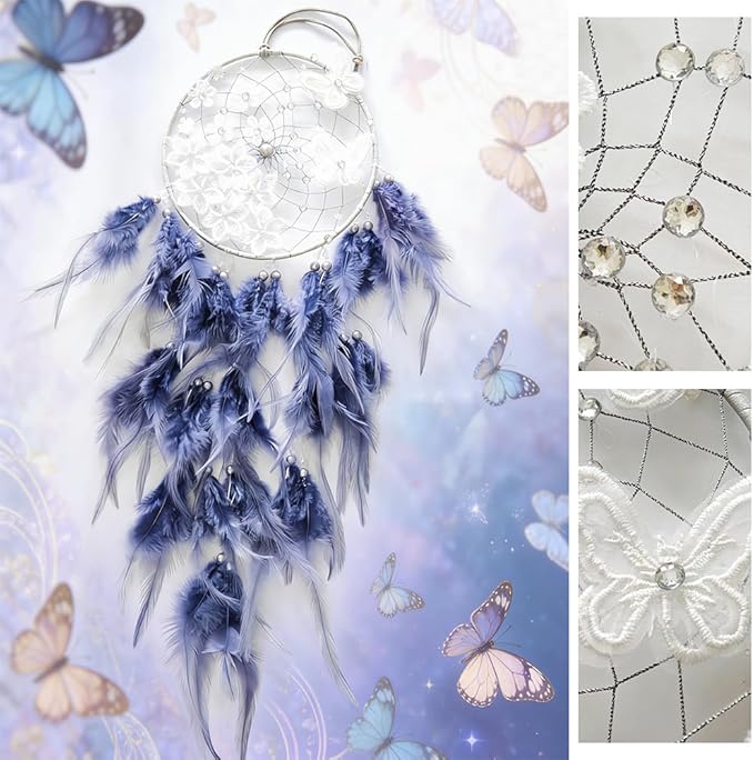 Handmade Feather Dream Catchers, Feather Dream Catchers for Wall Decor, Hanging Dreamcatcher for Girls Bedroom, Great Gift for Girls Women