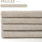 MIULEE Pack of 4 Couch Throw Pillow Covers 16x16 Inch Cream Soft Decorative Chenille Pillow Covers Farmhouse Accent Cushion Covers for Boho Spring Home Decor Sofa Bedroom Living Room