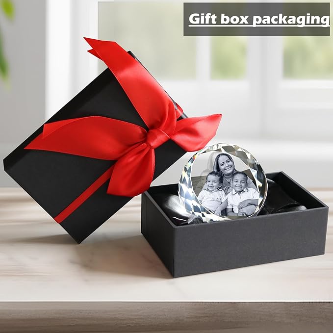 3D Crystal Photo, Personalized Gifts for Women, Wife, Her, Him, Men, Husband,Custom Photo Gifts,Personalized Mother's Day Birthday, Anniversary, Memorial Gift