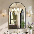 Sweetcrispy 24"x36" Arched Black Bathroom Mirrors for Wall, Bathroom Mirrors for Over Sink, Metal Framed with HD Shatter-Proof Glass for Entryway, Living Room, Bedroom, Home Decor