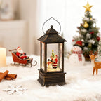 Impress Life Christmas Snow Globe Lantern with Light & Music, Santa & Snowman & Christmas Tree Battery/USB Operated Snow Globe with Glitter, Christmas Decorations Decor for Home