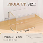 Sezanrpt Acrylic Shelf Riser 8x5.9x6 pack of 2, Large Acrylic Risers for Desserts, Cupcake, Toys, Collectibles, Merchandises, 8x5.9x6 Inch